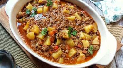Carne moída com batatas