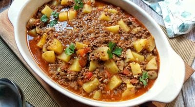 Carne moída com batatas