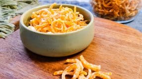 Cascas de laranja cristalizadas