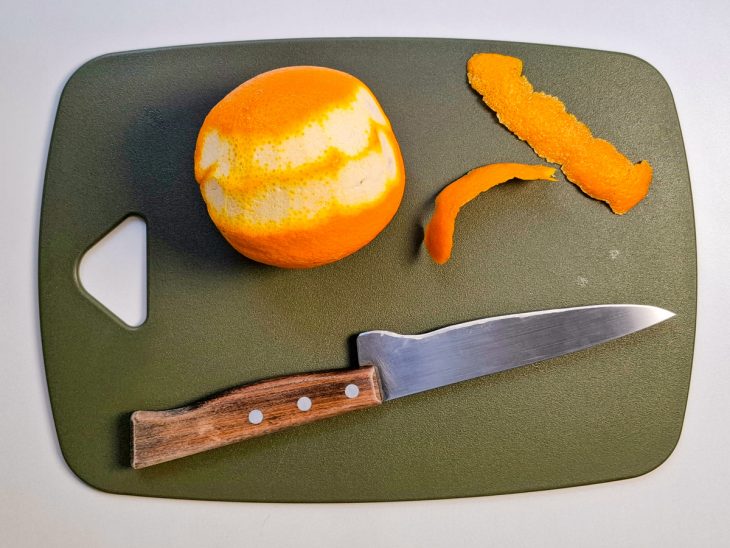 laranja descascada.