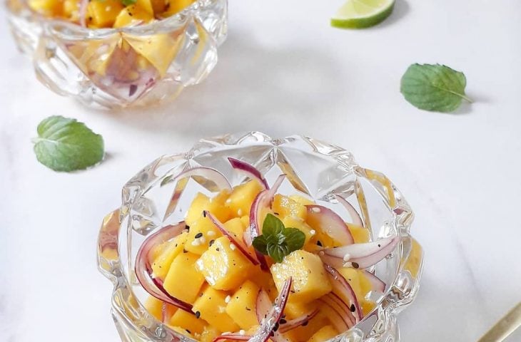 Ceviche de manga com gengibre