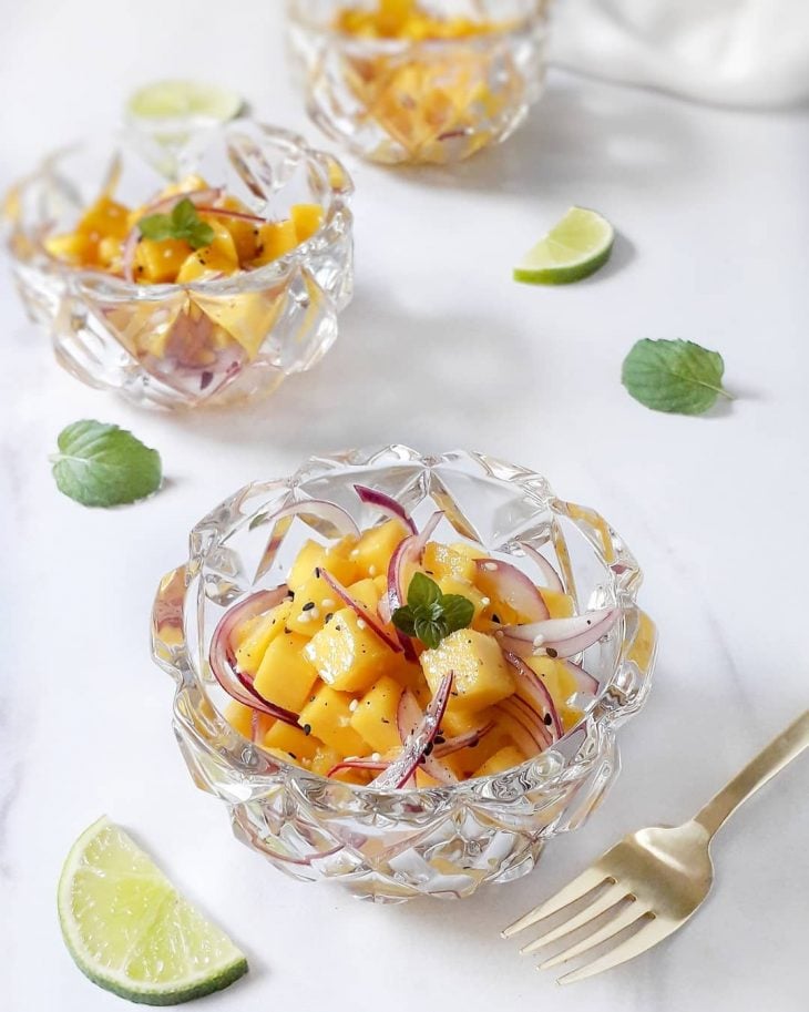 Ceviche de manga com gengibre