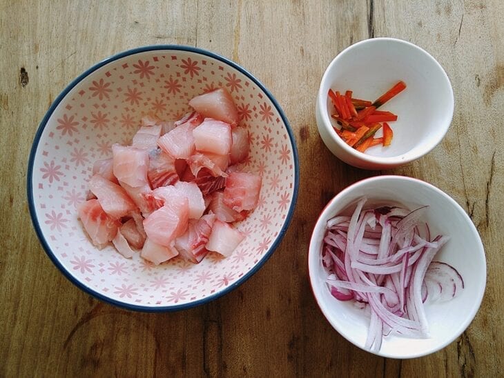 Ceviche de tilápia fácil - Passo a Passo