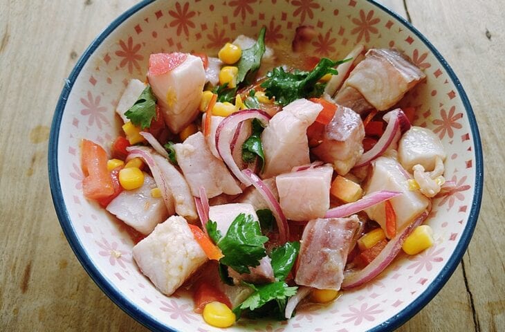 Ceviche de tilápia fácil