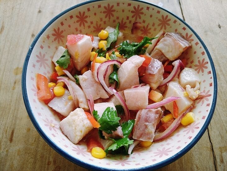 Ceviche de tilápia fácil