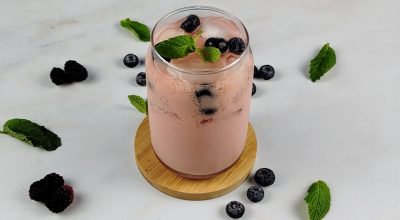 Chá de Amora e Baunilha com Yakult