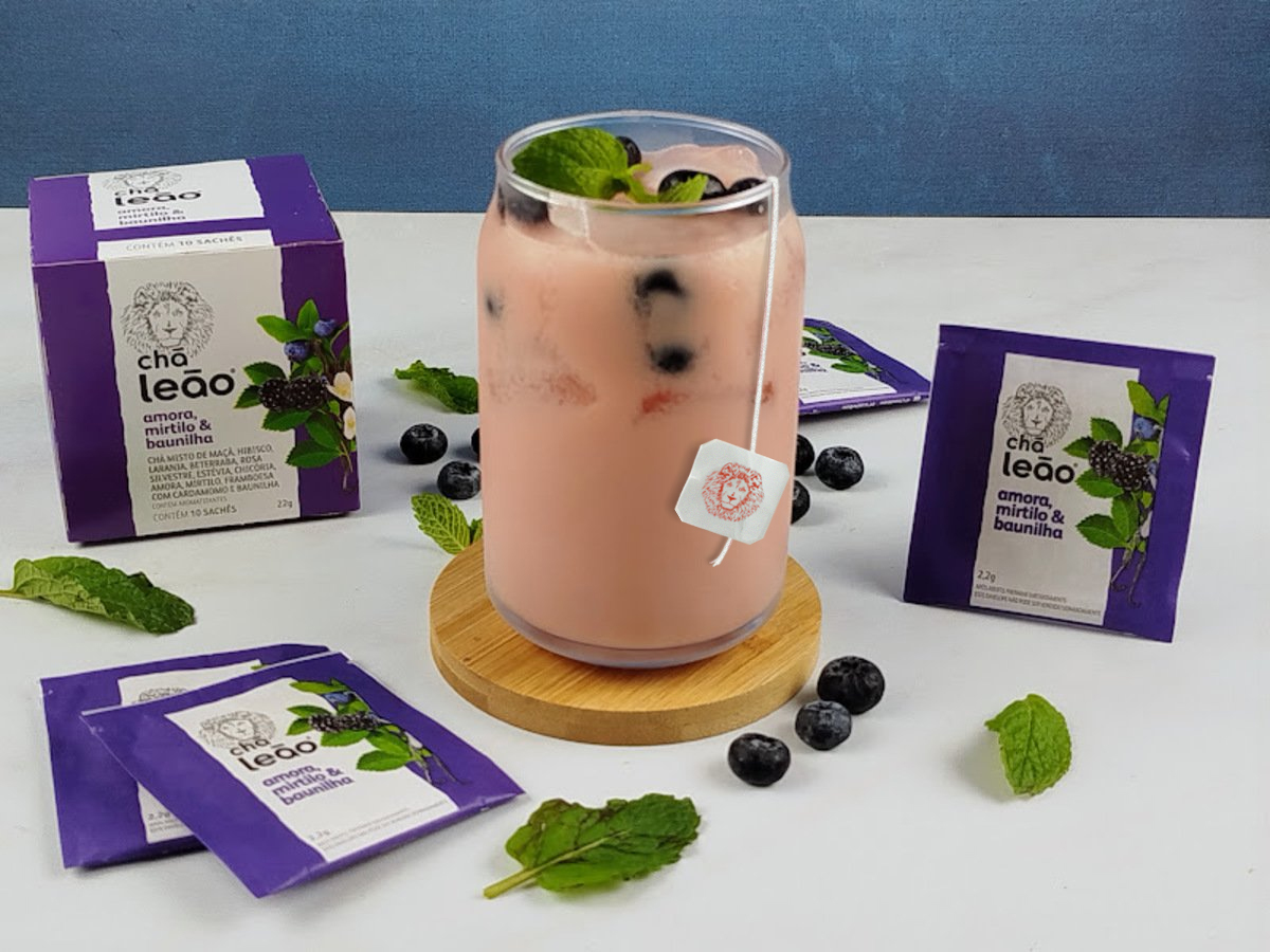 Chá de Amora e Baunilha com Yakult