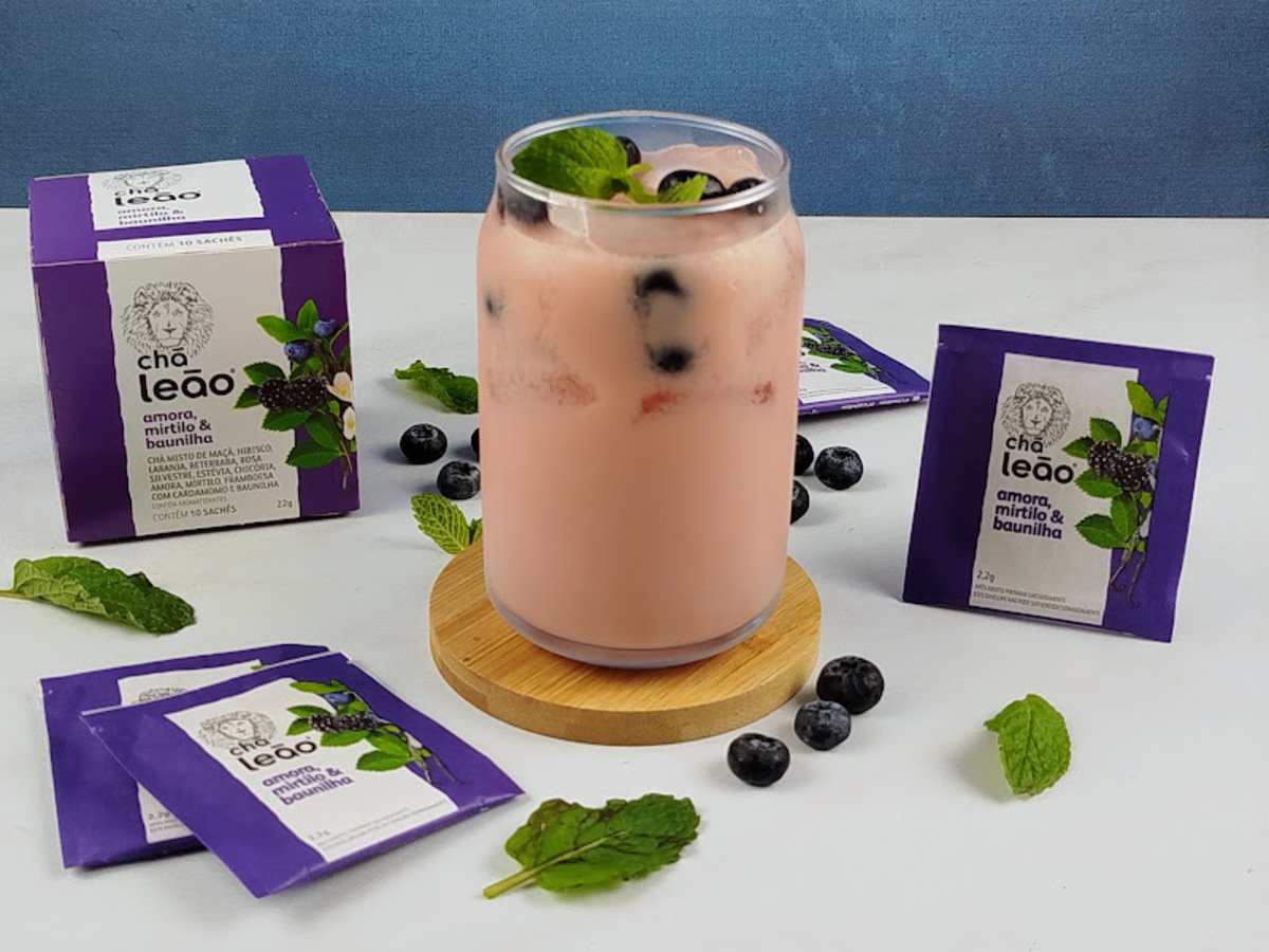 Chá de Amora e Baunilha com Yakult
