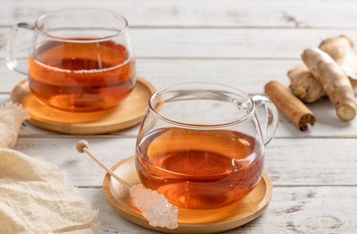 Chá de gengibre com canela