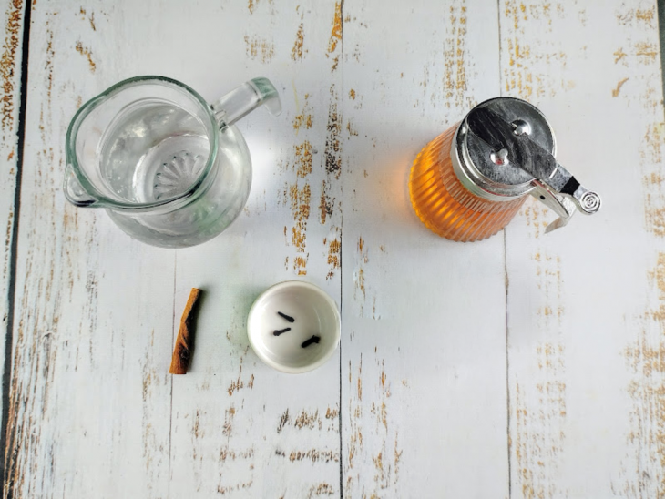 Bancada com os ingredientes.