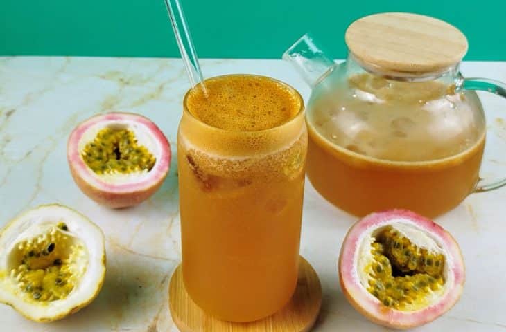 Chá-mate com maracujá