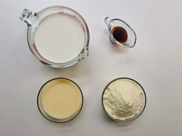 Ingredientes reunidos para o preparo da receita.