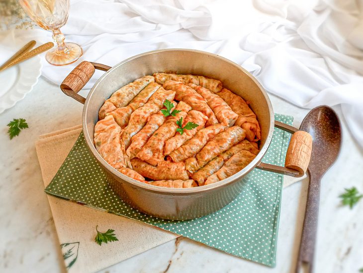 Charutos prontos na panela.