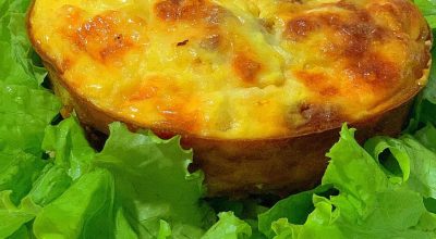 Cheese egg bacon de forno