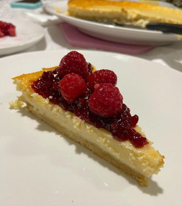 Cheesecake com farinha de amêndoas