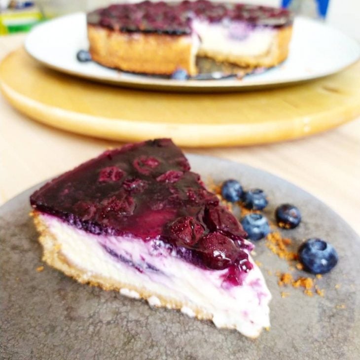 Cheesecake de blueberry