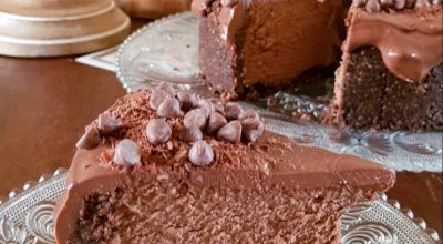 Cheesecake de chocolate triplo