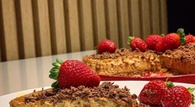 Cheesecake de doce de leite com café