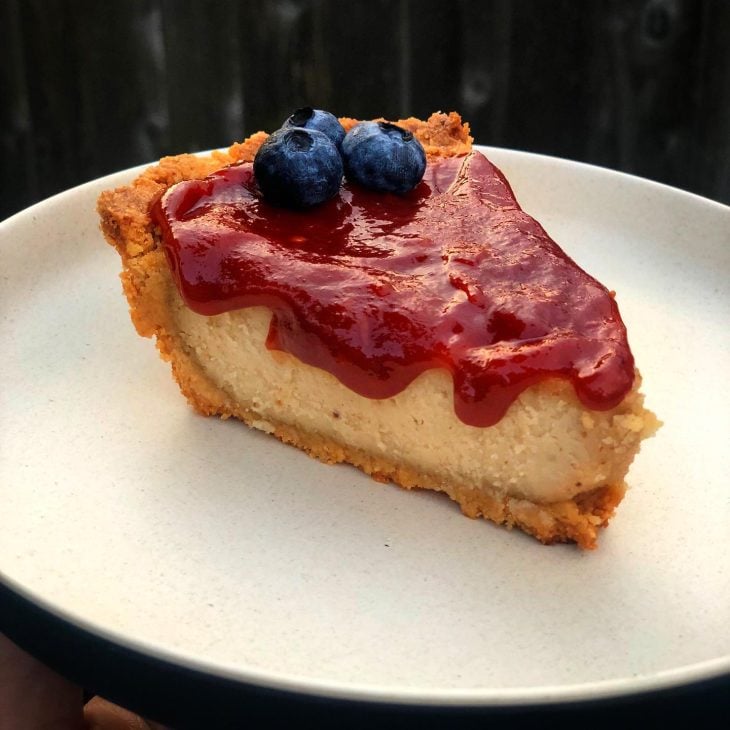 Cheesecake de goiaba vegana