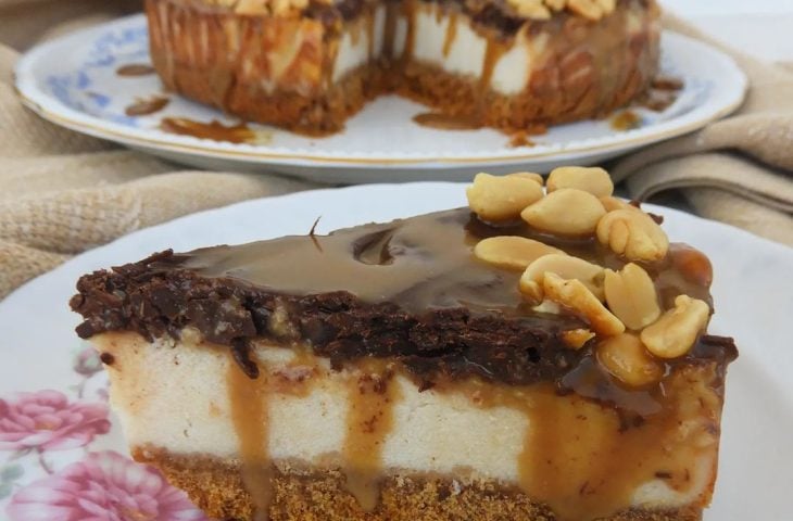 Cheesecake de Snickers