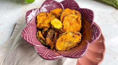 Chips de abobrinha na air fryer