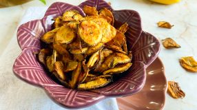 Chips de banana na air fryer