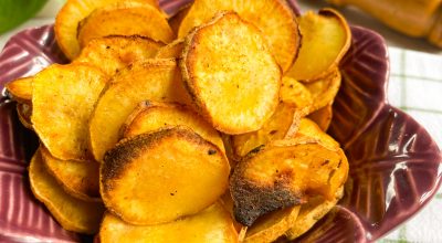 Chips de batata-doce na air fryer