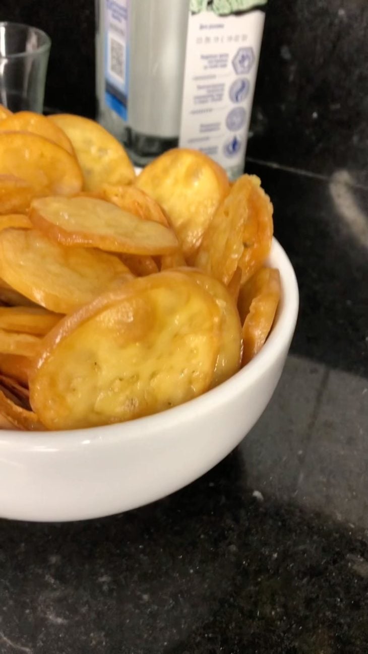 Chips de queijo provolone