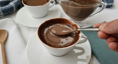 Chocolate quente com leite condensado