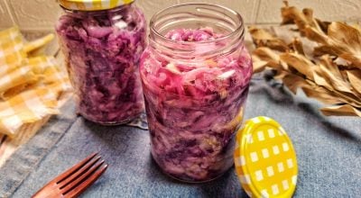 Chucrute de repolho roxo