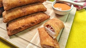 Cigarrete de presunto e queijo