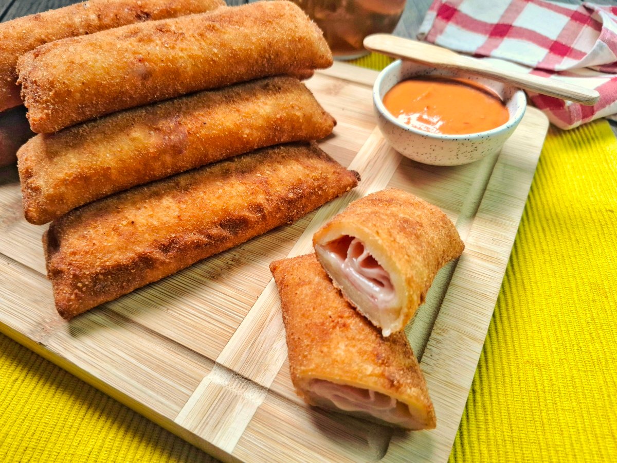 Cigarrete de presunto e queijo
