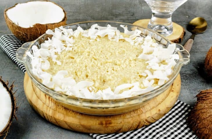 Cocada cremosa com leite condensado