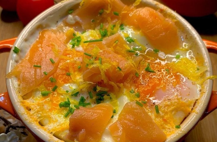 Cocotte de salmão defumado