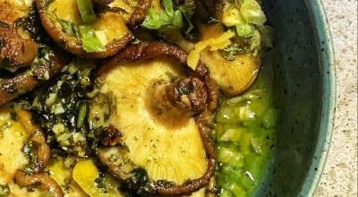 Cogumelos confitados