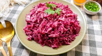 Coleslaw com repolho roxo