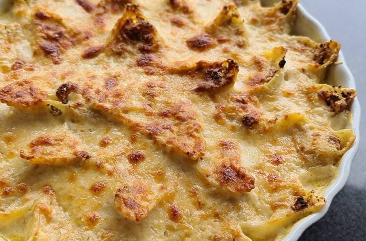 Conchiglione com ricota, nozes e damasco