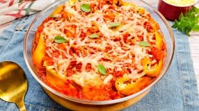 Conchiglione de espinafre e ricota