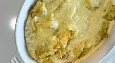 Conchiglione de gorgonzola e damasco