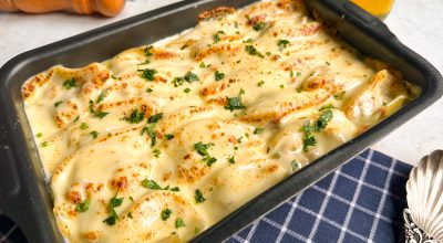 Conchiglione recheado com frango