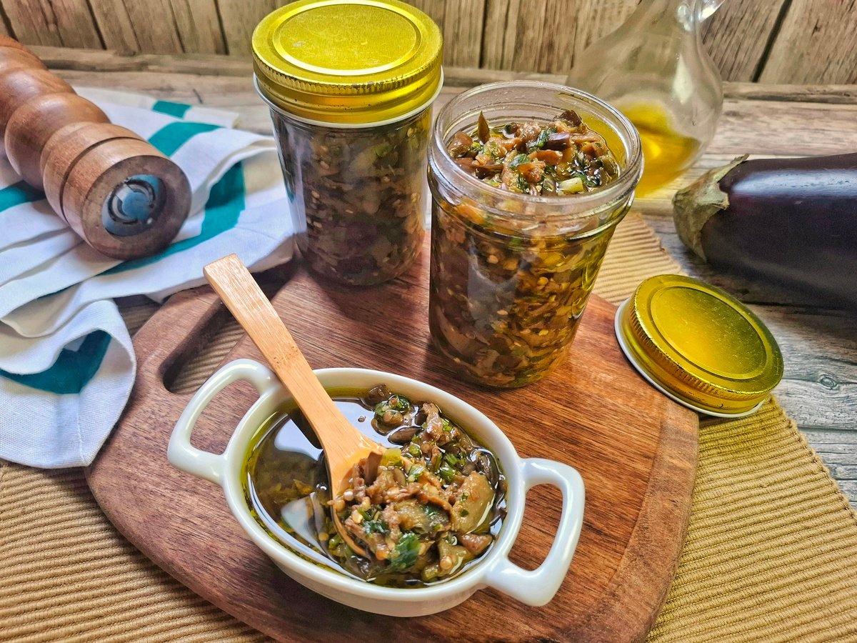 Conserva de berinjela crua
