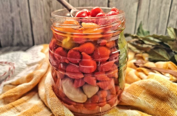 Conserva de pimenta biquinho com azeite e vinagre