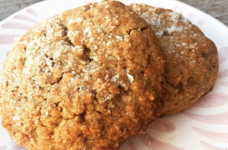 Cookie de aveia recheado com banana