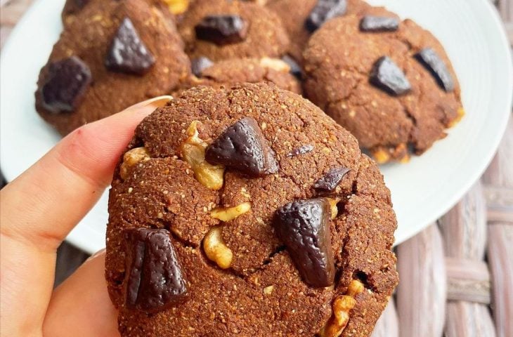 Cookie de chocolate com flor de sal