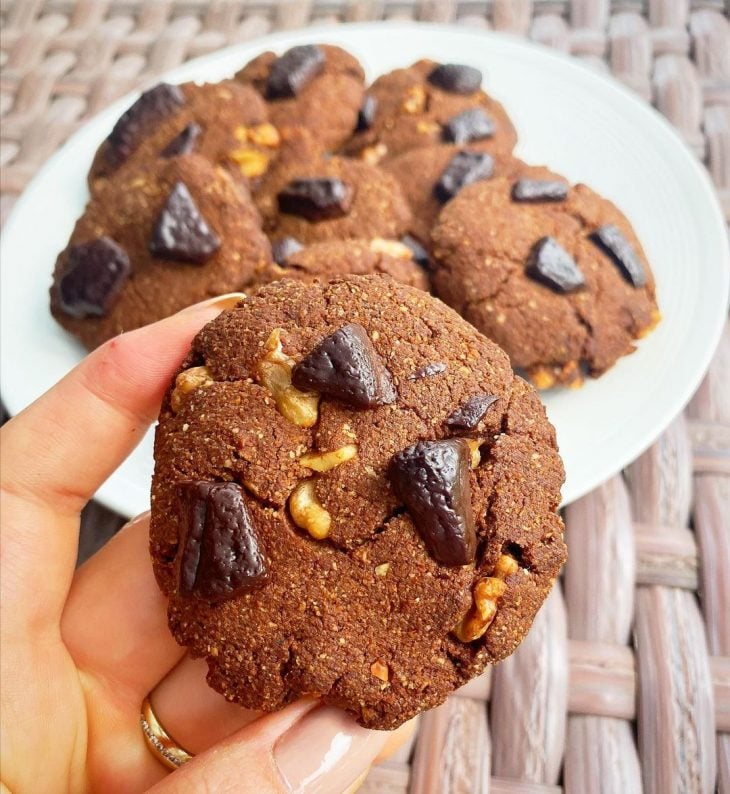 Cookie de chocolate com flor de sal