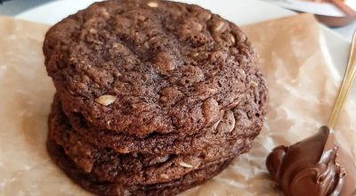 Cookie de Nutella com aveia