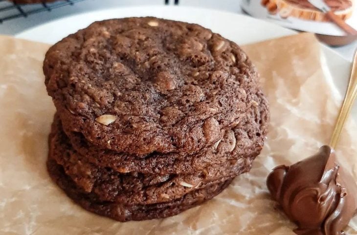 Cookie de Nutella com aveia