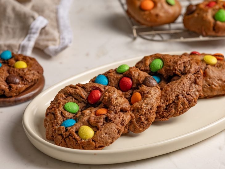 Cookies de Nutella prontos para consumo.