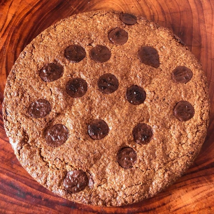 Cookie gigante de aveia