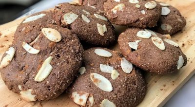 Cookie proteico de cacau